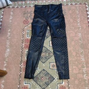 NWOT Spanx Black Moto Leggings Faux Leather